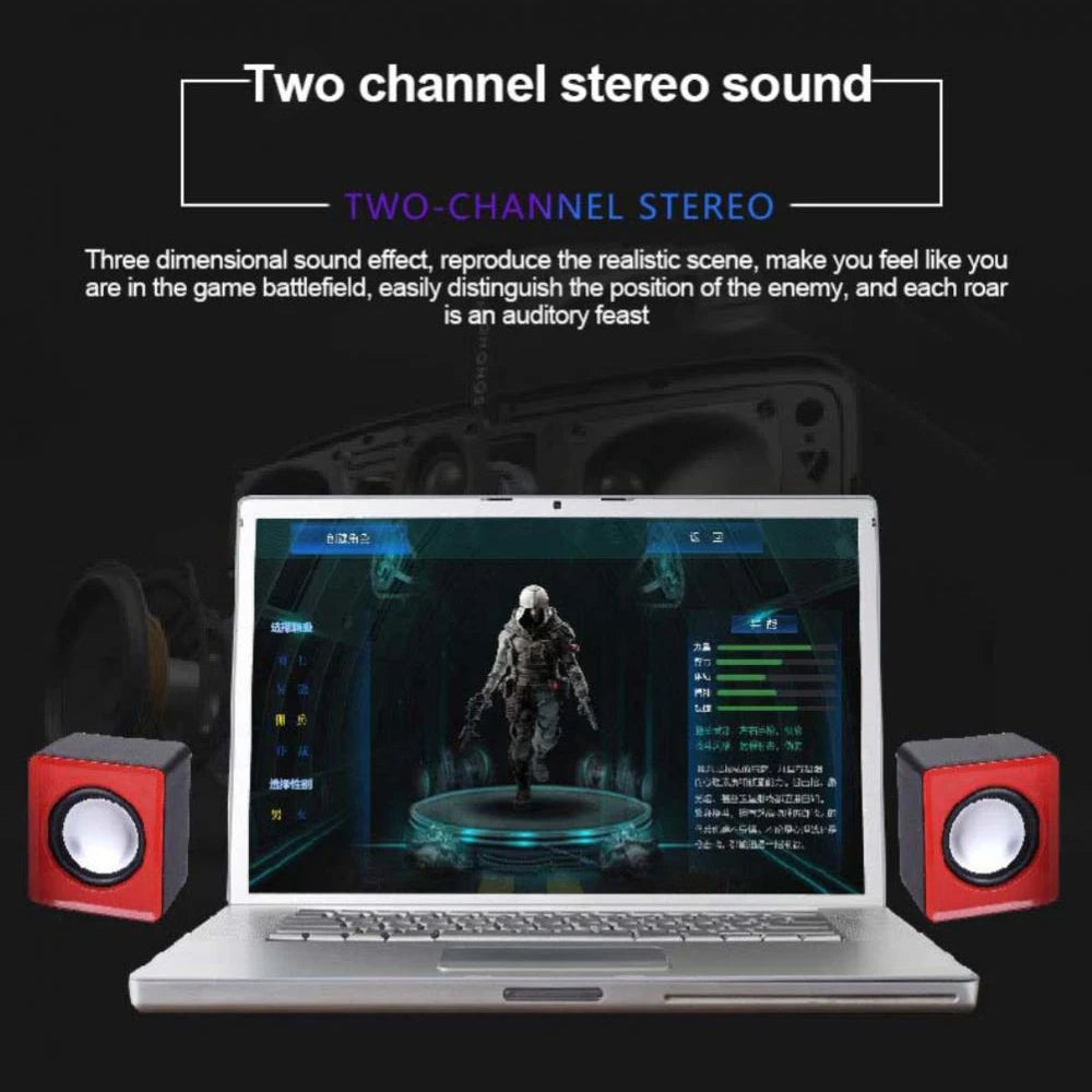 Mini Speaker For Computer PC Laptop Desktop Sound Box Music Audio System Stereo Set