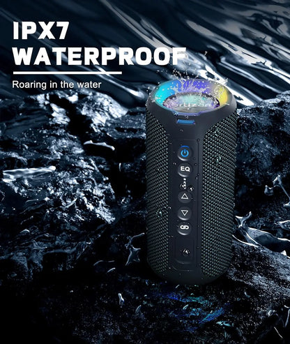Ortizan X8 pro Bluetooth Speaker 40W Enhanced Bass Portable Outdoor Wireless Shower Speaker IPX7 Waterproof 30Hrs Battery Bluetooth 5.3