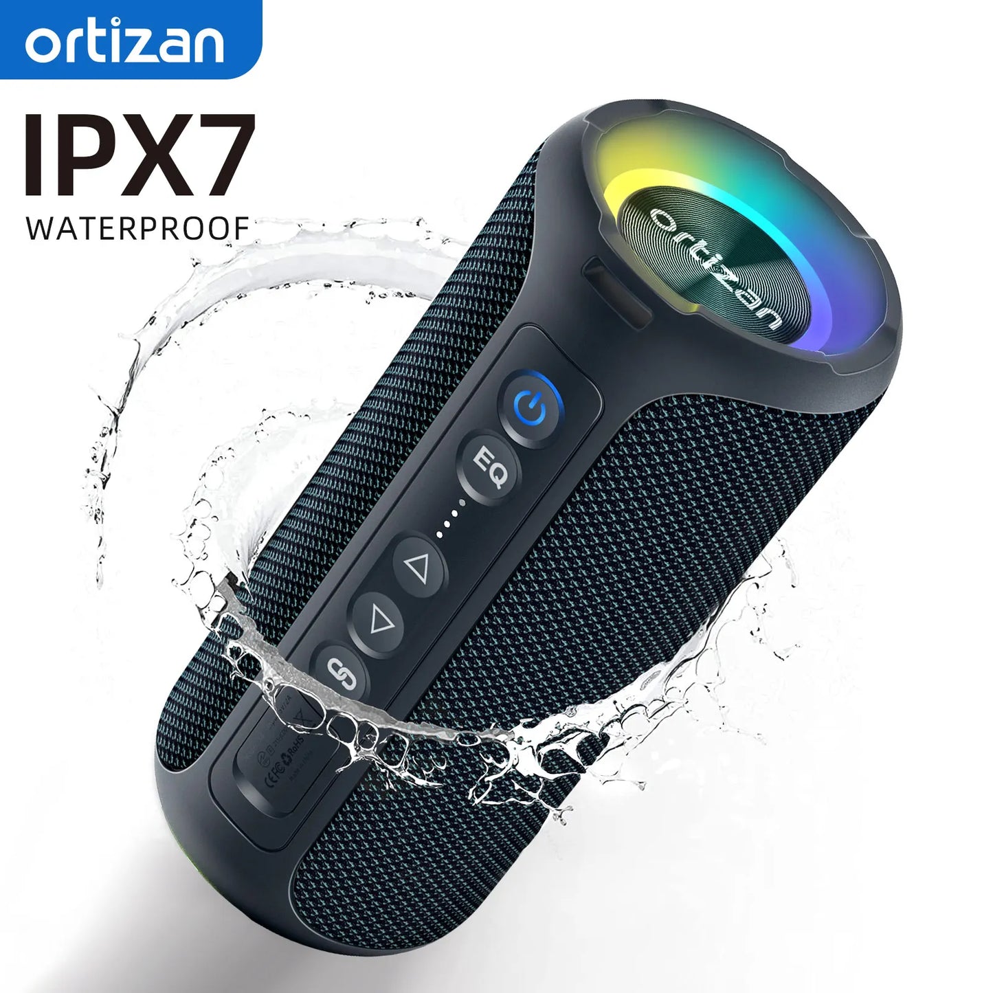 Ortizan X8 pro Bluetooth Speaker 40W Enhanced Bass Portable Outdoor Wireless Shower Speaker IPX7 Waterproof 30Hrs Battery Bluetooth 5.3