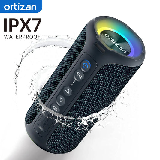 Ortizan X8 pro Bluetooth Speaker 40W Enhanced Bass Portable Outdoor Wireless Shower Speaker IPX7 Waterproof 30Hrs Battery Bluetooth 5.3